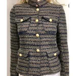 Zara Tweed Buckle Wool blend Jacket Suit